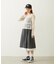 LACE HEM STRIPED SKIRT
