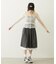 LACE HEM STRIPED SKIRT