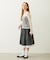 LACE HEM STRIPED SKIRT