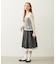 LACE HEM STRIPED SKIRT