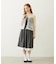 LACE HEM STRIPED SKIRT
