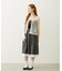 LACE HEM STRIPED SKIRT