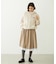 LACE HEM STRIPED SKIRT