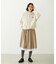 LACE HEM STRIPED SKIRT