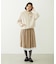 LACE HEM STRIPED SKIRT