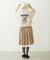 LACE HEM STRIPED SKIRT