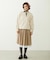 LACE HEM STRIPED SKIRT