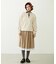 LACE HEM STRIPED SKIRT