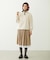 LACE HEM STRIPED SKIRT