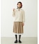 LACE HEM STRIPED SKIRT