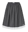 LACE HEM STRIPED SKIRT