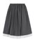 LACE HEM STRIPED SKIRT