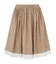 LACE HEM STRIPED SKIRT