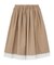 LACE HEM STRIPED SKIRT