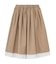 LACE HEM STRIPED SKIRT