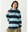 CONTRAST RIB STRIPED HOODED TOP