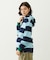 CONTRAST RIB STRIPED HOODED TOP