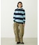 CONTRAST RIB STRIPED HOODED TOP