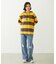 CONTRAST RIB STRIPED HOODED TOP