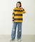 CONTRAST RIB STRIPED HOODED TOP
