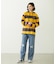 CONTRAST RIB STRIPED HOODED TOP