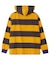 CONTRAST RIB STRIPED HOODED TOP