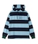 CONTRAST RIB STRIPED HOODED TOP