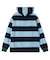 CONTRAST RIB STRIPED HOODED TOP