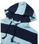 CONTRAST RIB STRIPED HOODED TOP