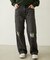 DOUBLE KNEE DISTRESSED DENIM PANTS