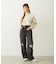 DOUBLE KNEE DISTRESSED DENIM PANTS