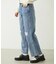 DOUBLE KNEE DISTRESSED DENIM PANTS