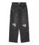DOUBLE KNEE DISTRESSED DENIM PANTS