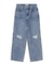 DOUBLE KNEE DISTRESSED DENIM PANTS