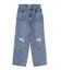 DOUBLE KNEE DISTRESSED DENIM PANTS