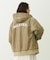LOGO EMBROIDERED CORDUROY HOODED JACKET