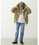 LOGO EMBROIDERED CORDUROY HOODED JACKET