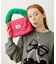 CHERRY QUILTED FUR HANDLE BAG