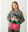 CHERRY QUILTED FUR HANDLE BAG