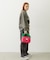 CHERRY QUILTED FUR HANDLE BAG