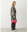 CHERRY QUILTED FUR HANDLE BAG