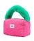 CHERRY QUILTED FUR HANDLE BAG