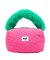 CHERRY QUILTED FUR HANDLE BAG
