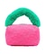 CHERRY QUILTED FUR HANDLE BAG