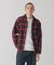 PLAID ITALIAN COLLAR L/S SHIRT