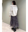 プリーツティアードチュールスカート