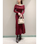 【WEB限定サイズあり】オフショルボタンニットワンピース