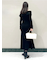 【WEB限定サイズあり】オフショルボタンニットワンピース