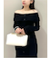【WEB限定サイズあり】オフショルボタンニットワンピース