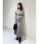 【WEB限定サイズあり】オフショルボタンニットワンピース